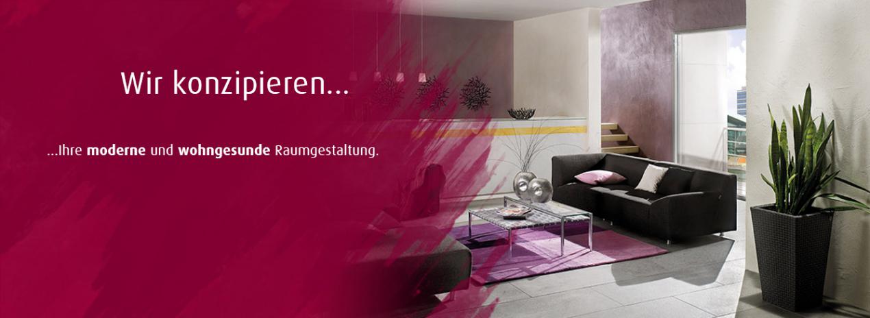Wir konzipieren Ihre moderne und wohngesunde Raumgestaltung.